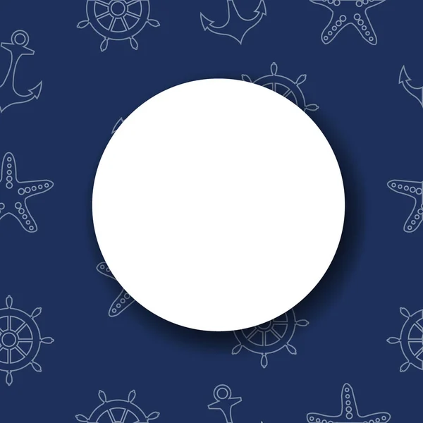 Bannière avec fond marin — Image vectorielle