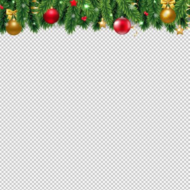 Noel sınır köknar ağacı dalı