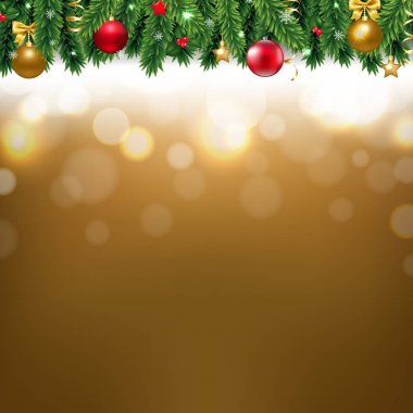 Altın Bokeh ile Noel sınır