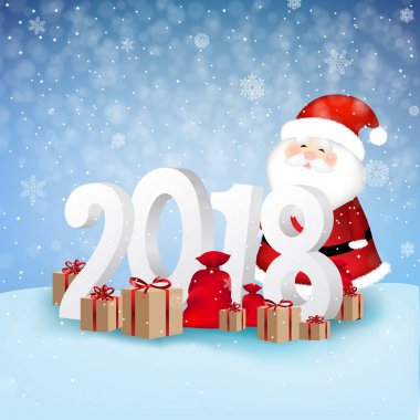 2018 yeni yıl arka plan kartı