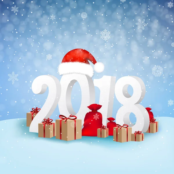 2018 boldog új évet háttér — Stock Vector