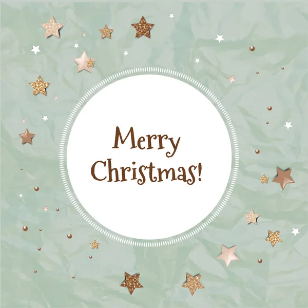 Christmas Card With Stars — Stock Vector