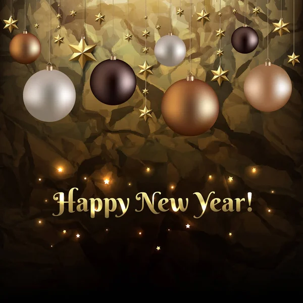 Guirlande de Noël avec boules — Image vectorielle