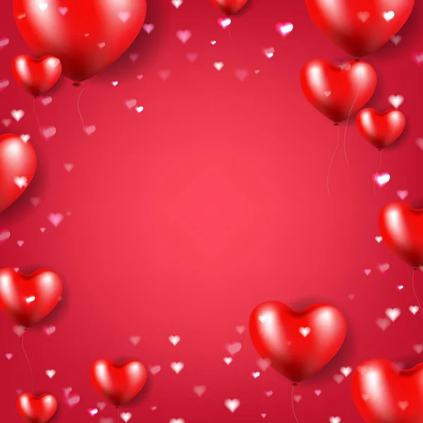 Valentinstag Banner Mit Gradientennetz Vektorillustration — Stockvektor