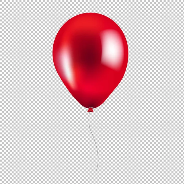 Red Balloon Isoled Gradient Mesh Vector Illustration — стоковий вектор