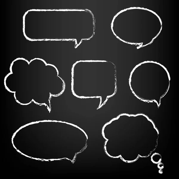 Speech Bubble Big Set Ilustração Vetorial — Vetor de Stock