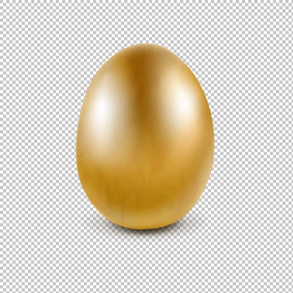 Golden Egg Isolated Transparent Background Gradient Mesh Vector Illustration — Stock Vector