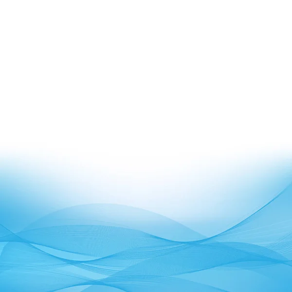 グラデーションメッシュの青い波背景 ベクトルイラスト — ストックベクタ