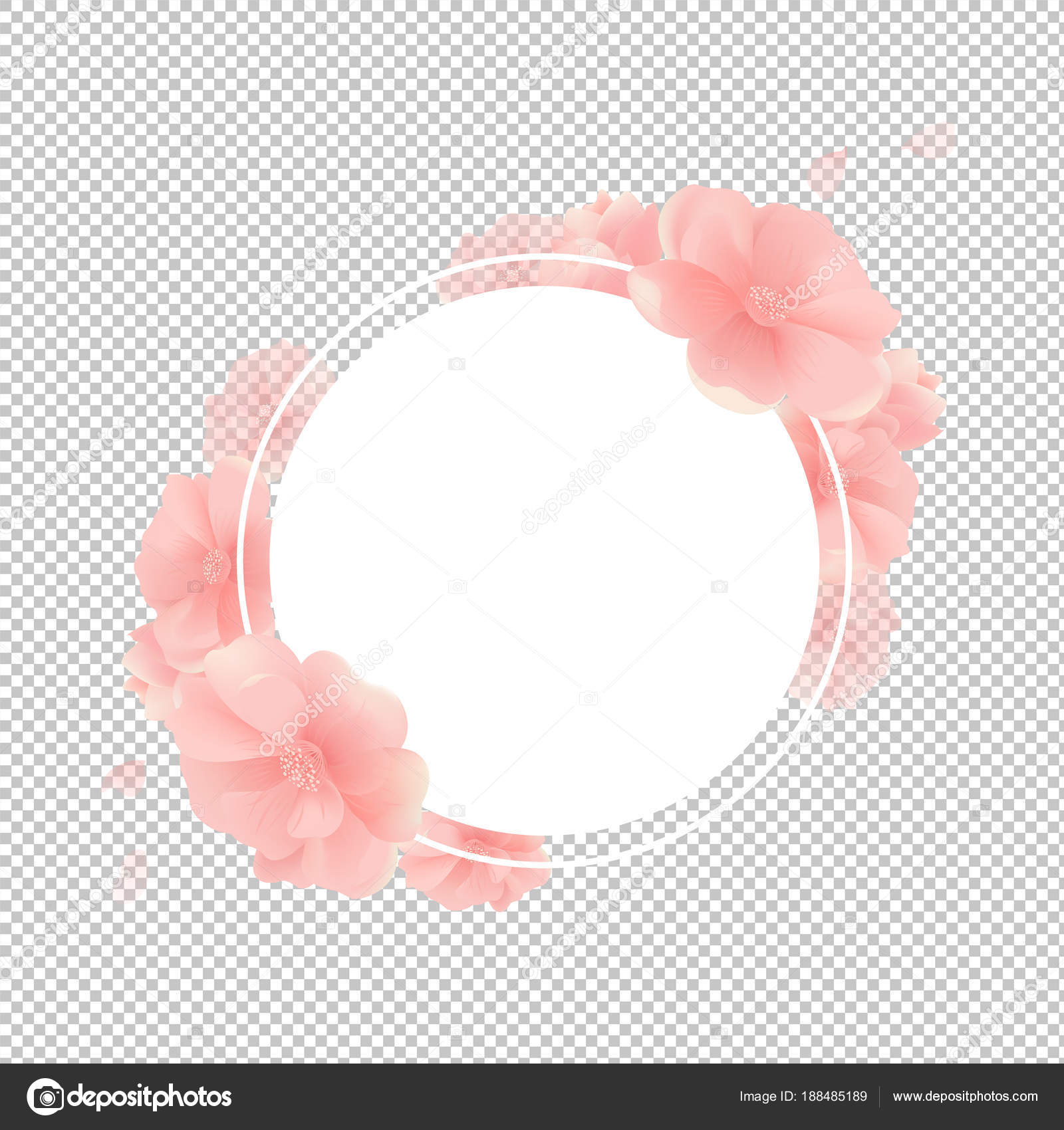 Bannière Avec Des Fleurs Fond Transparent Avec Filet Dégradé