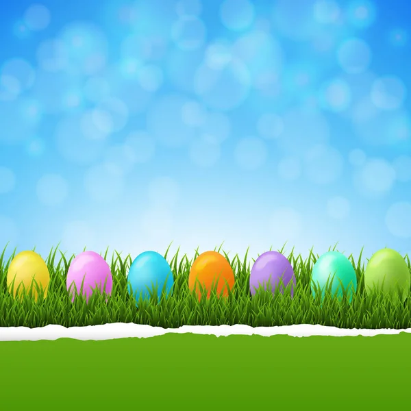 Boldog Húsvéti Képeslapot Gradient Mesh Vector Illusztráció — Stock Vector