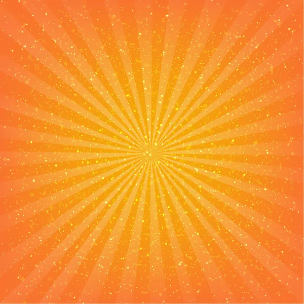 Oranje Sunburst Achtergrond Met Verloopnet Vectorillustratie — Stockvector