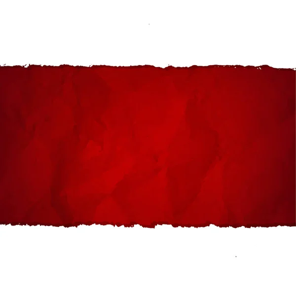 Aufgerissenes Papier Mit Rotem Kartonhintergrund Mit Gradientennetz Vektorillustration — Stockvektor