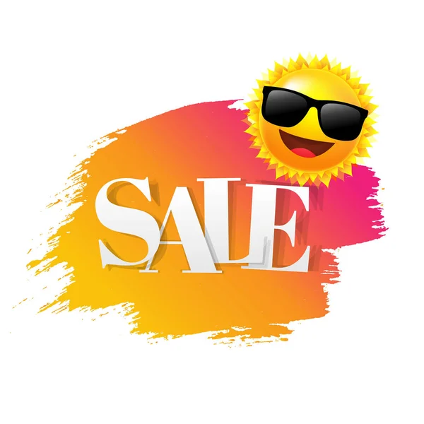 Sale Text Paint Sun Suglasses Gradient Mesh Vector Illustration Vector — Stock Vector