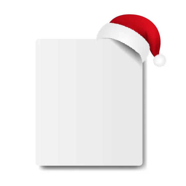 Bannière Avec Chapeau Père Noël Fond Transparent Avec Gradient Mesh — Image vectorielle