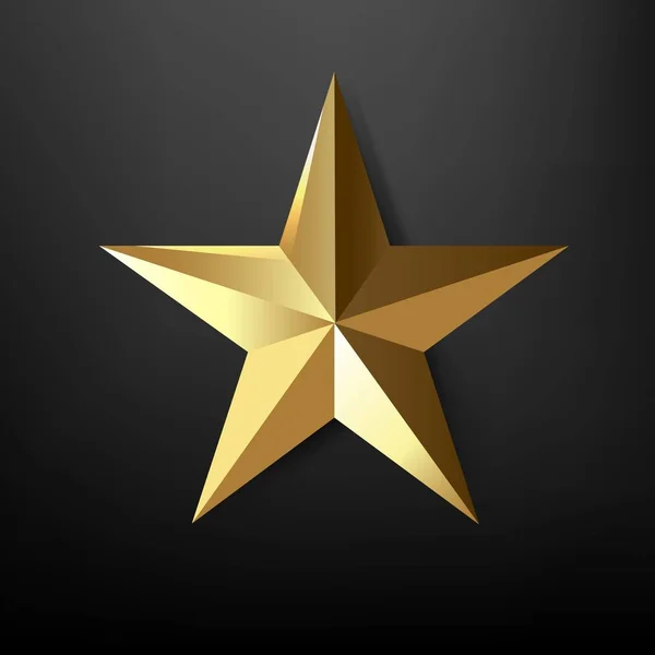 Altın Yıldız Zole Şeffaf Arkaplan Vektör Llüstrasyonu — Stok Vektör