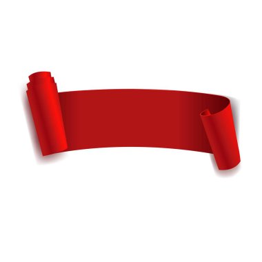 Kırmızı Kurdele Şeffaf Arkaplanı Gradyan Örgü, Vektör Resimleriyle İzole Etti