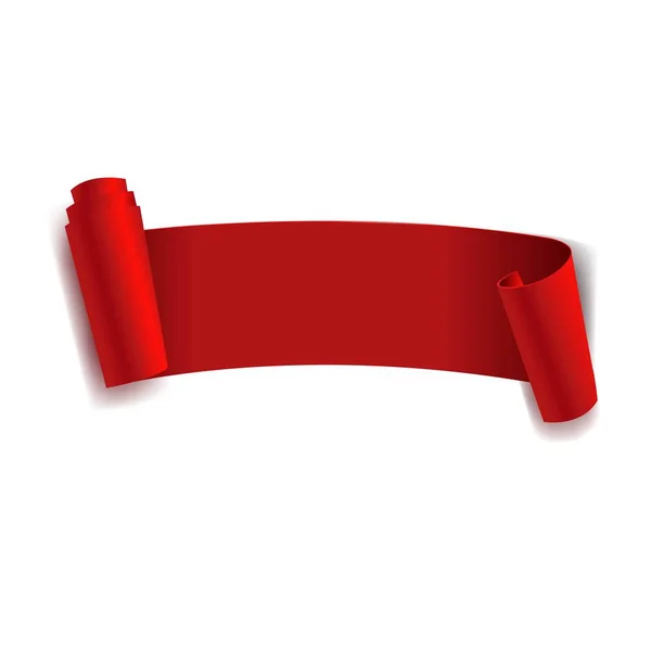 Röd Band Isolerad Transparent Bakgrund Med Gradient Mesh Vektor Illustration — Stock vektor