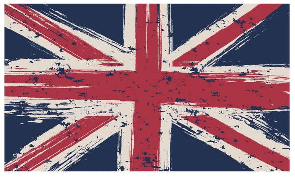 British Flag Isolated White Background Vector Illustration — ストックベクタ