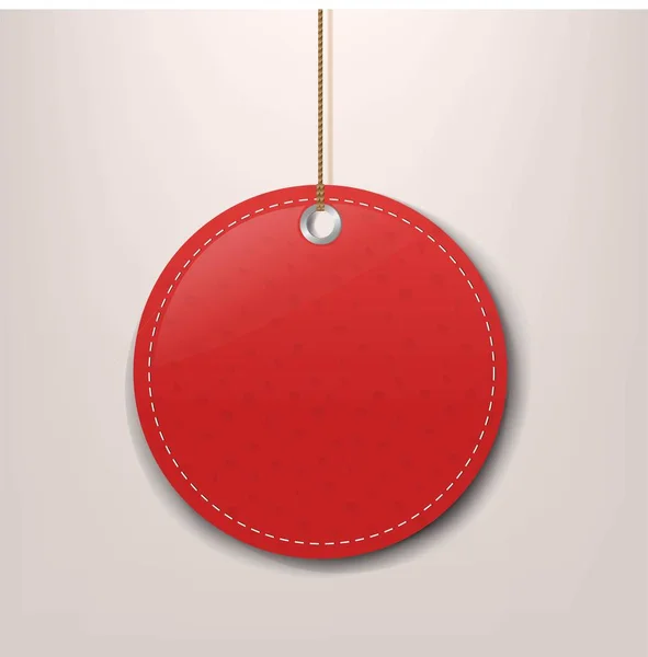 Étiquette Vente Avec Corde Arc Rouge Fond Blanc Avec Maille — Image vectorielle
