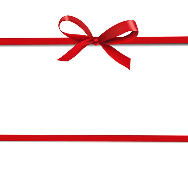 Red Ribbon Geïsoleerde Witte Achtergrond Met Gradiënt Mesh Vector Illustratie — Stockvector