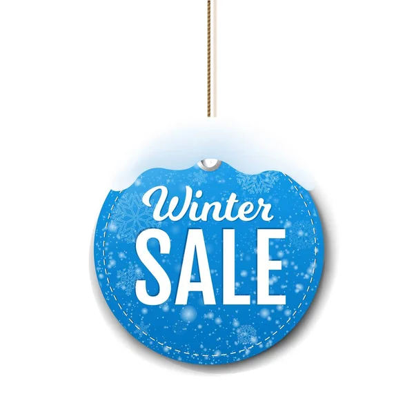 Winter Sale Banner Snow Vector Illustration — Stock Vector