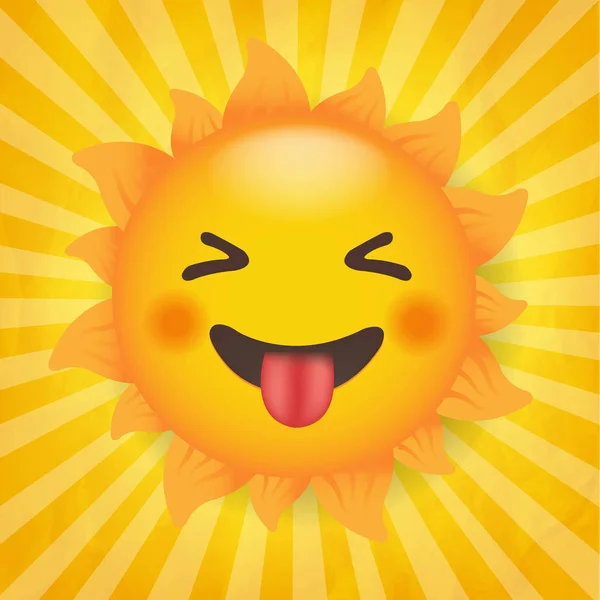 Yellow Sun Isolated Sunburst Background Gradient Mesh Vector Illustration — стоковий вектор
