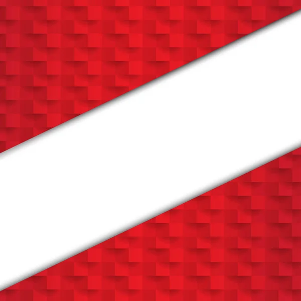 Fundo Abstrato Vermelho Com Bandeira Papel Com Malha Gradiente Ilustração — Vetor de Stock