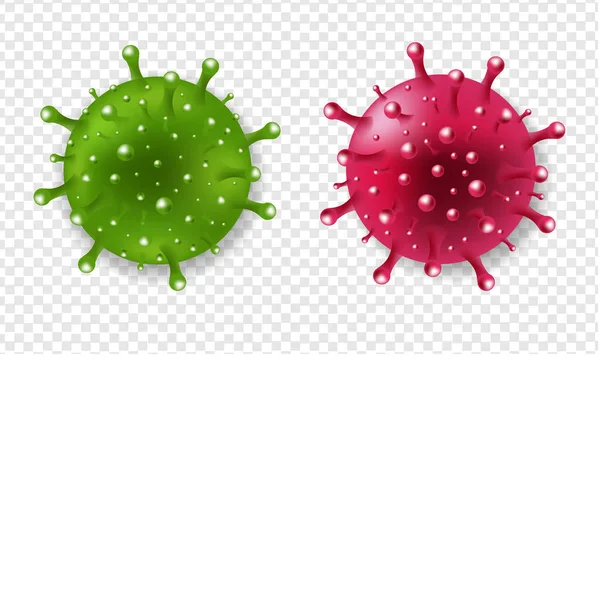 Coronavirus Con Fondo Transparente Aislado — Vector de stock