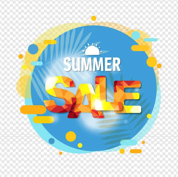 Summer Sale Banner Speech Bubble Isolated Transparent Background — Stock Vector