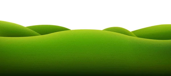 Зелений Пейзаж Ізольований Білий Фон — стоковий вектор