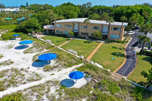 Aerial View of the LayBy Resort on Holmes Beach, Florida — Stok fotoğraf