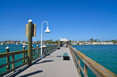 Bradenton Beach Historic Pier on Anna Maria Island, Florida clipart