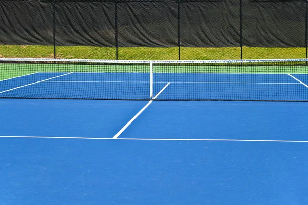 Campi Tennis Vuoti Chiusi Causa Delle Distanze Sociali Durante Pandemia — Foto Stock