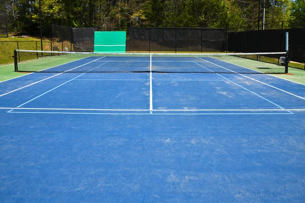 Fermeture Des Courts Tennis Vides Raison Distanciation Sociale Pendant Pandémie — Photo