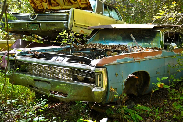 White Usa October27 2018 Close Image Old Scrap Car Junk — Stock Photo, Image