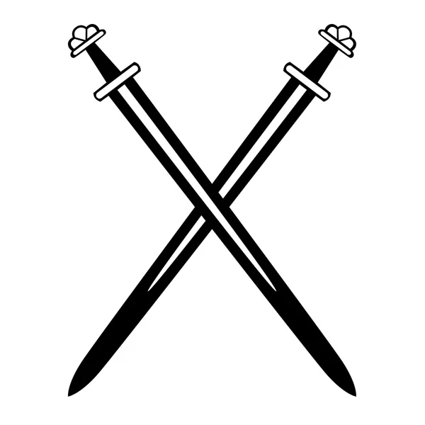 Silhouettes of crossed swords Stock Vector Image by ©1rudvi #127637670