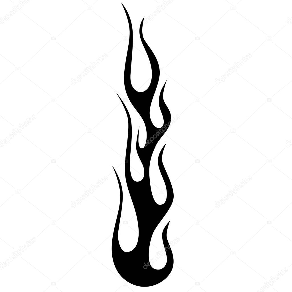 Simple tattoo design element. Flame. Stock Vector by ©1rudvi 129796510