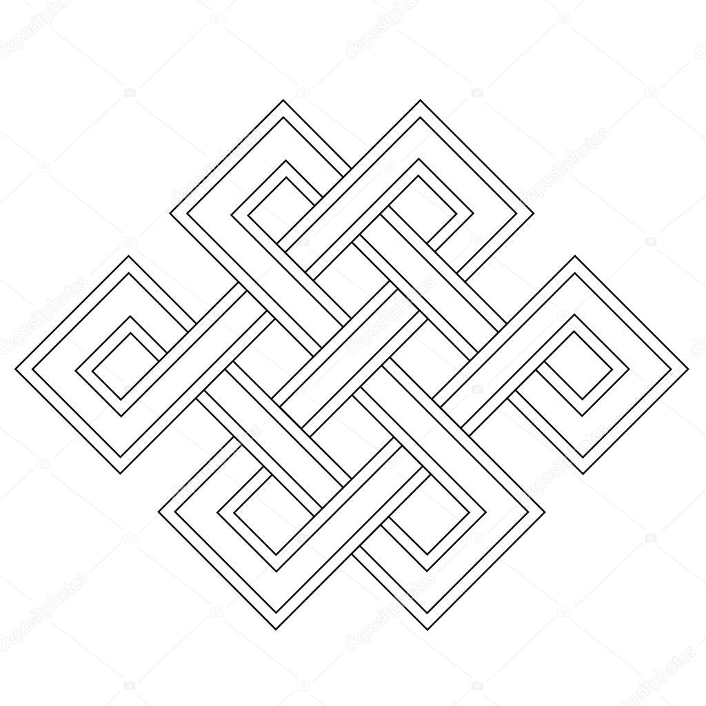 Simple design element. Celtic knot. Node happiness ...