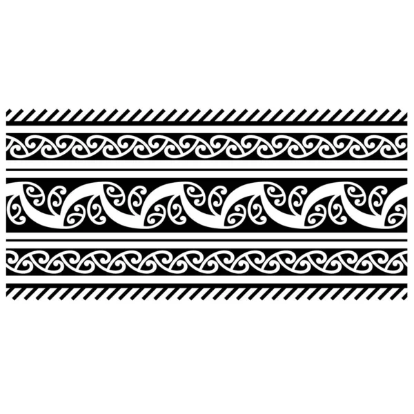 Wrap Around Arm Polynesian Tattoo Design Pattern Aboriginal Samoan Stock  Vector  Illustration of geometric band 262316860