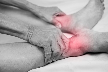 Komuta sizde el Holding o sağlıklı ayak ve masaj ayak bileği p