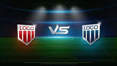 grafik şablonu, web, poster, afiş için futbol skor futbol çetele takım vs Takım B strateji yayın. vektör çizim