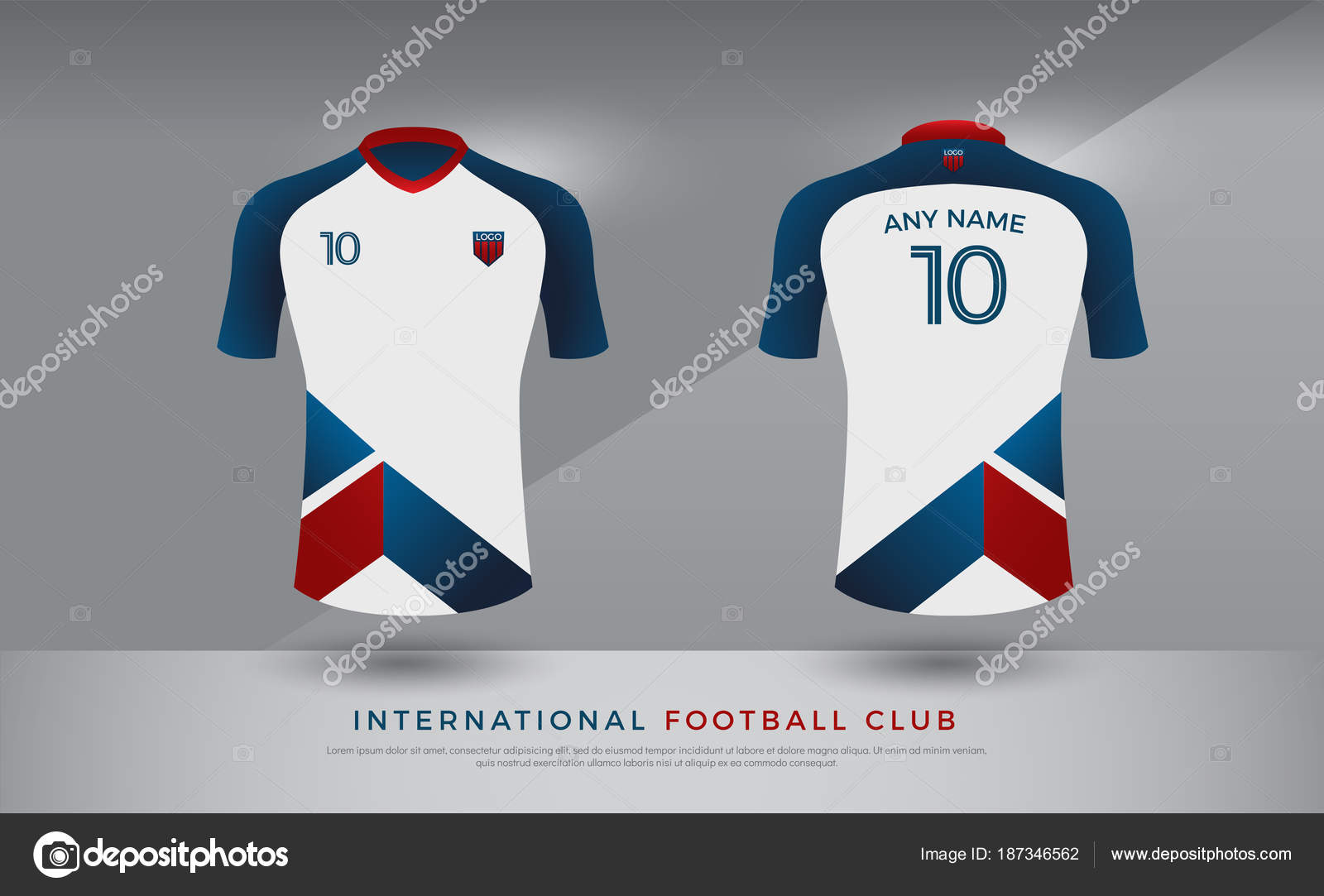 Download Soccer Shirt Design Uniform Set Soccer Kit Football Jersey Template Vector Image By C Geengraphy Vector Stock 187346562 Free Mockups