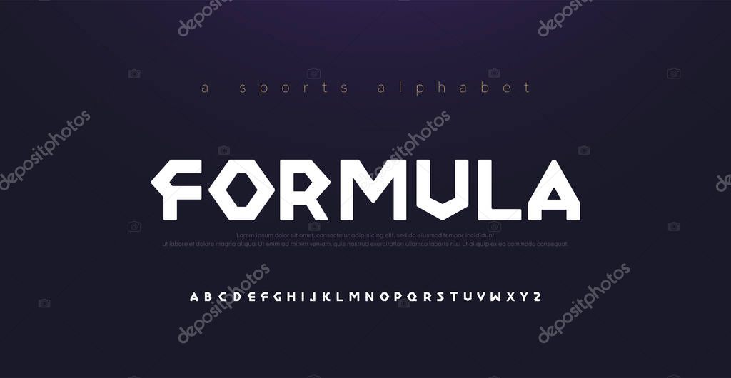 Sport Modern Alphabet Font. Typography diamond concept fonts for movie fashion formula technology, sport, racing logo design. vector illustration