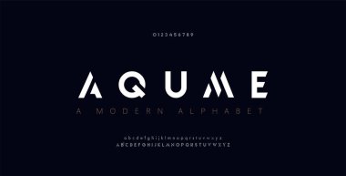 Soyut dijital alfabe yazı tipleri. Typography teknolojisi elektronik dans müziği geleceğin yaratıcı yazı tipi. vektör illüstrasyonu