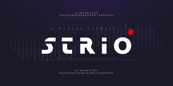 Abstract Digital Modern Alphabet Fonts Typography Technology Minimal Fashion Sport — Stock Vector