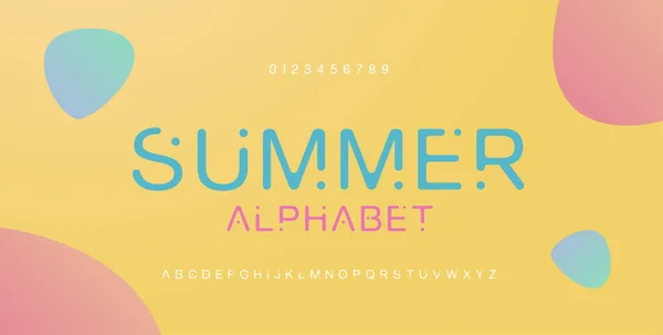 Minimale Lettertype Creatief Modern Alfabet Typografie Met Dot Regular Number — Stockvector
