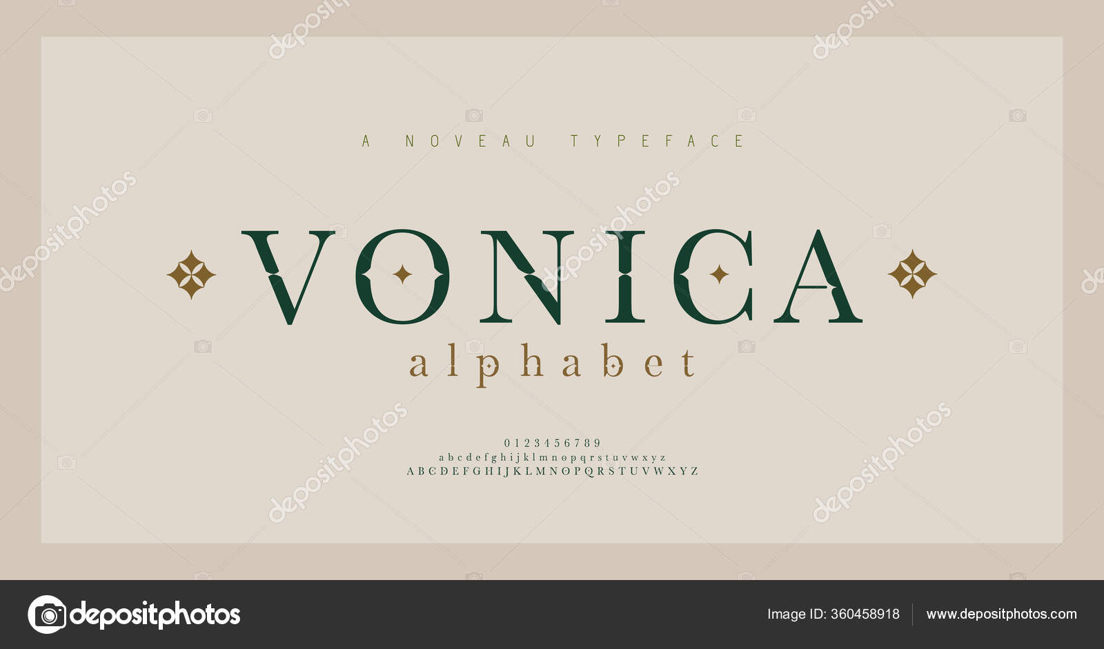 Elegant Alphabet Letters Serif Font Number Classic Lettering Minimal