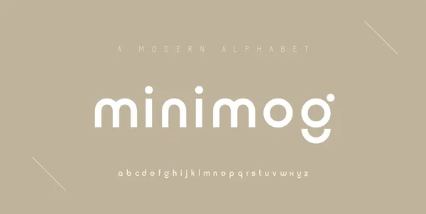 Abstract Minimal Modern Alphabet Fontes Tipografia Minimalista Urbana Moda Digital — Vetor de Stock