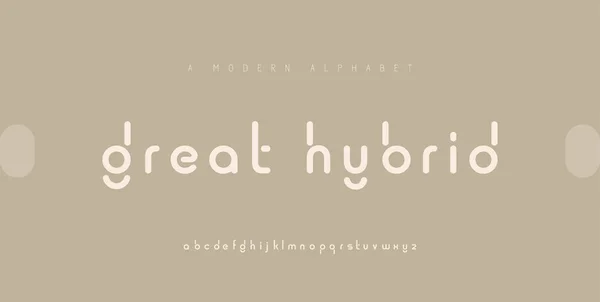 Abstraktní Minimální Moderní Abecední Písma Typografie Minimalistická Městská Digitální Móda — Stockový vektor