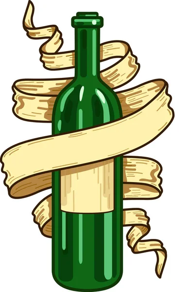 Kurdele ile şarap şişesi